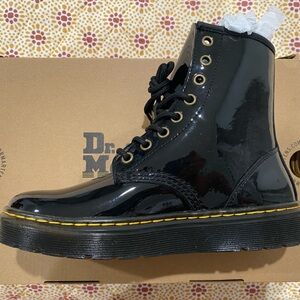 Dr.Martins black patin leather new never worn still in box